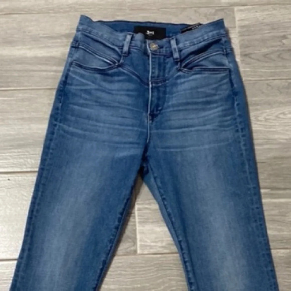 3x1 Higher Ground Jesse Straight Medium Wash Raw Hem Skinny Jeans Size 26 - Picture 3 of 6